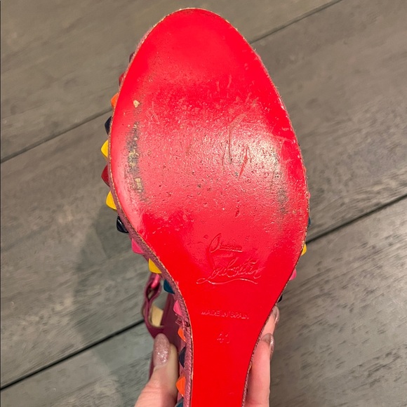 Christian Louboutin Cataclou Espadrille Wedge Sandals - Picture 5 of 11